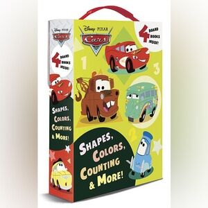 Scholastic Disney Pixar Cars Learning Board Book Set of (4) Books